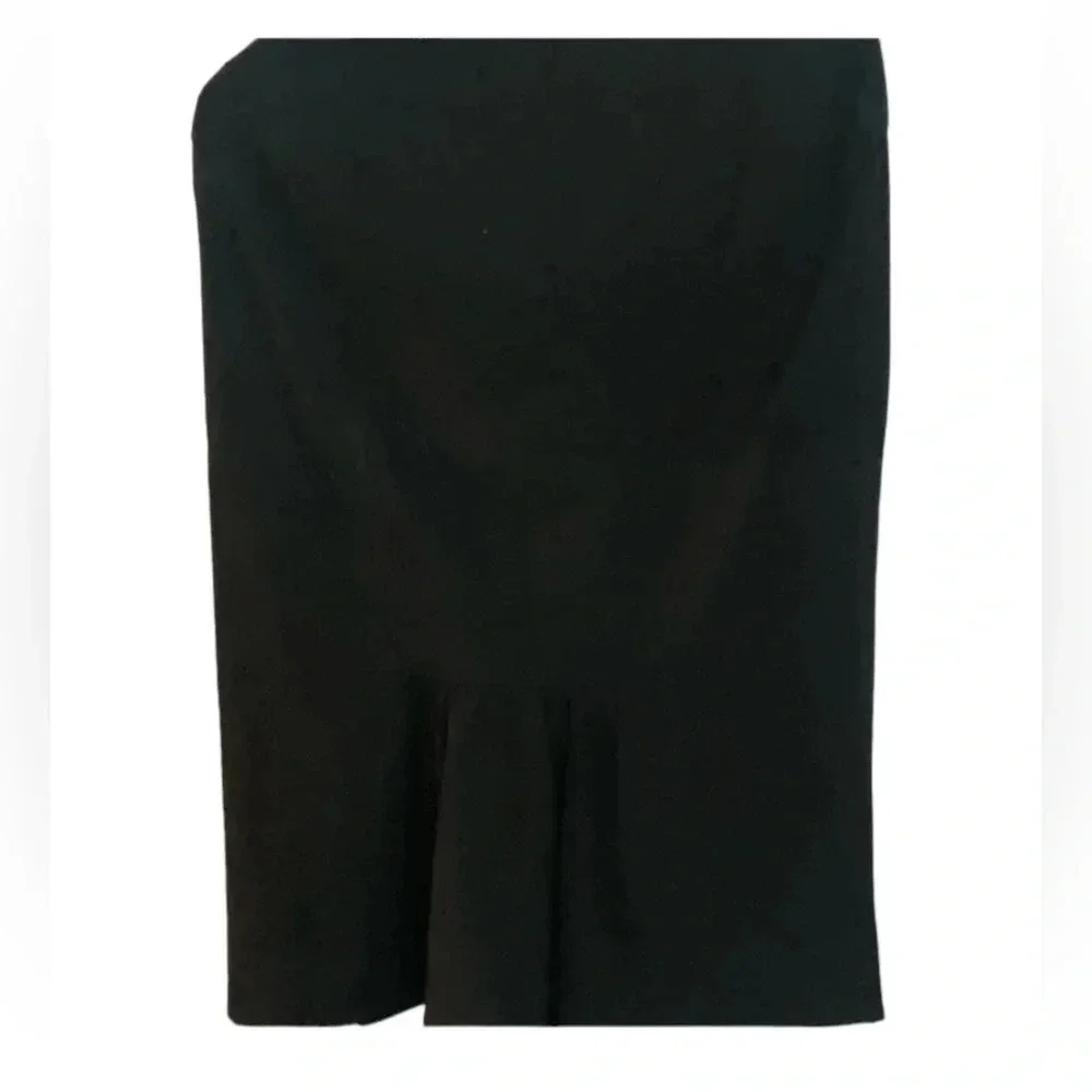 Bebe Women's Black Pencil Skirt Ruffle Detail in the Back Size 10